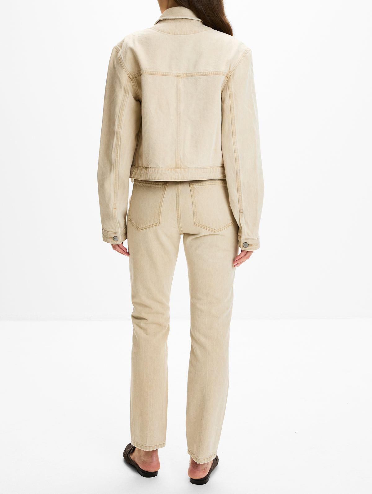 Tomer Collared Denim Jacket,KHAITE,DUMAS,Image 3