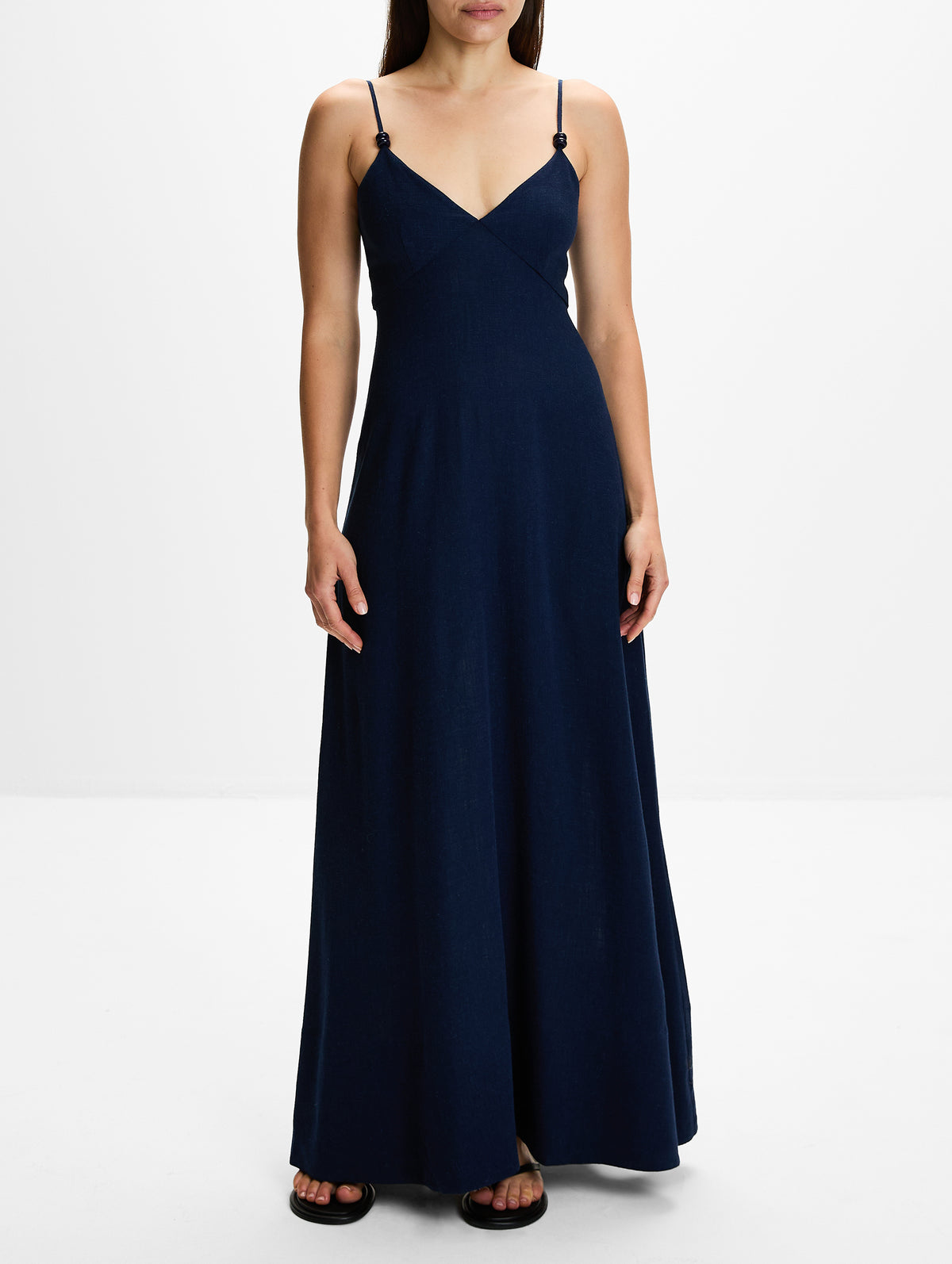 la ligne dress Black Peplum Cara Black / S this matte black crepe midi Livia panelled printed silk maxi