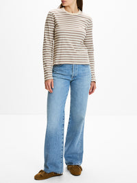 Wynn Long Sleeve T Shirt,KALLMEYER,APRICOT STRIPE,Image 2