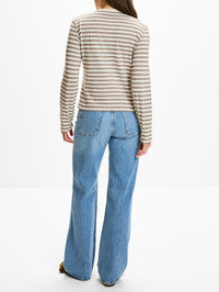 Wynn Long Sleeve T Shirt,KALLMEYER,APRICOT STRIPE,Image 3
