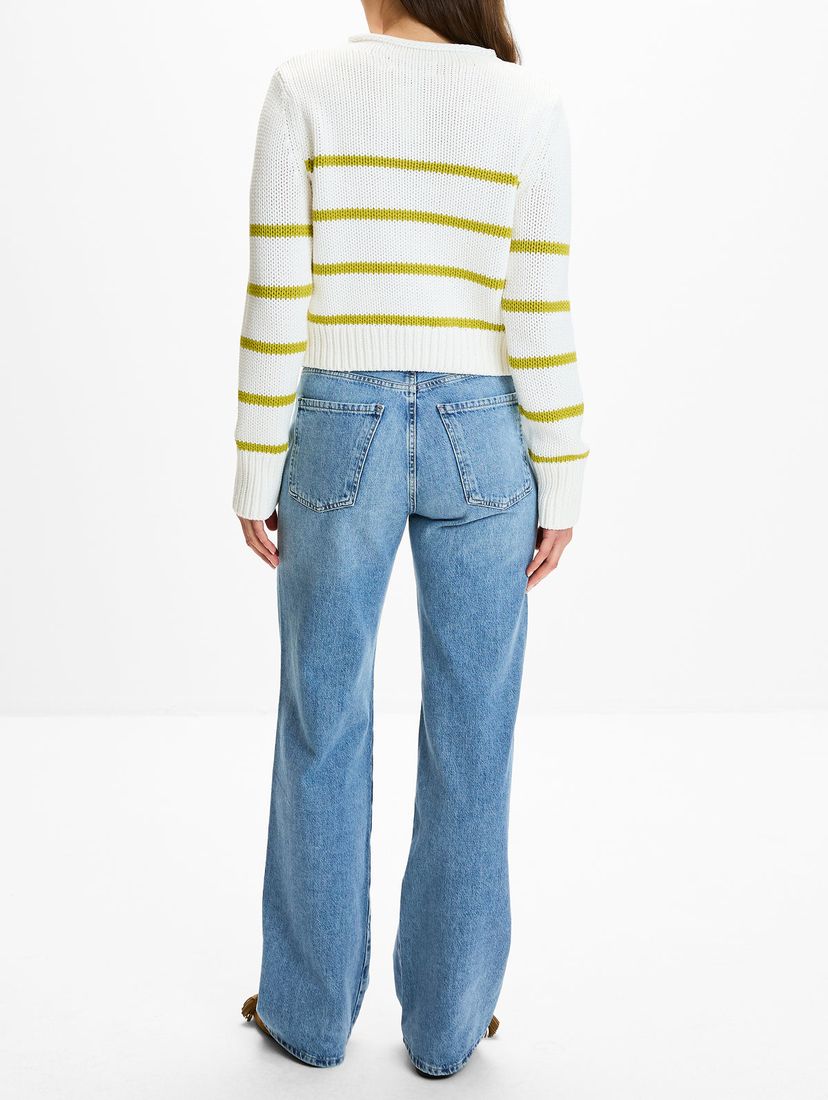 Mini Marina Sweater,LA LIGNE,CREAM/KEYLIME,Image 3
