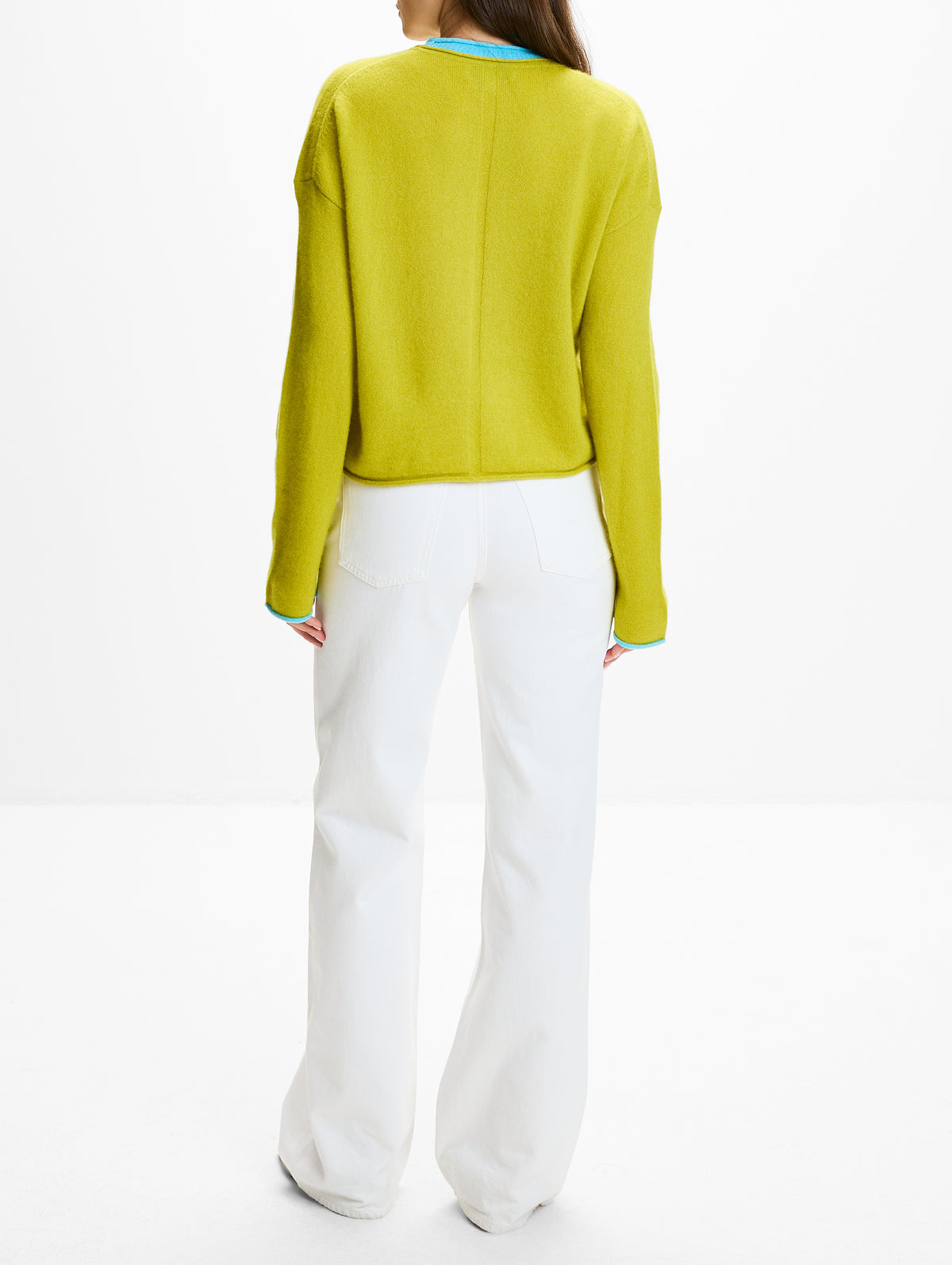 Dominick Sweater,LA LIGNE,KEYLIME/LIGHT BLUE,Image 3