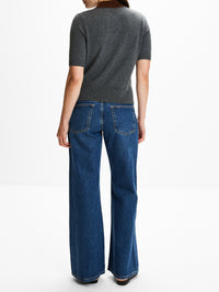 Knit Polo Top,MARNI,GRAPHITE,Image 3