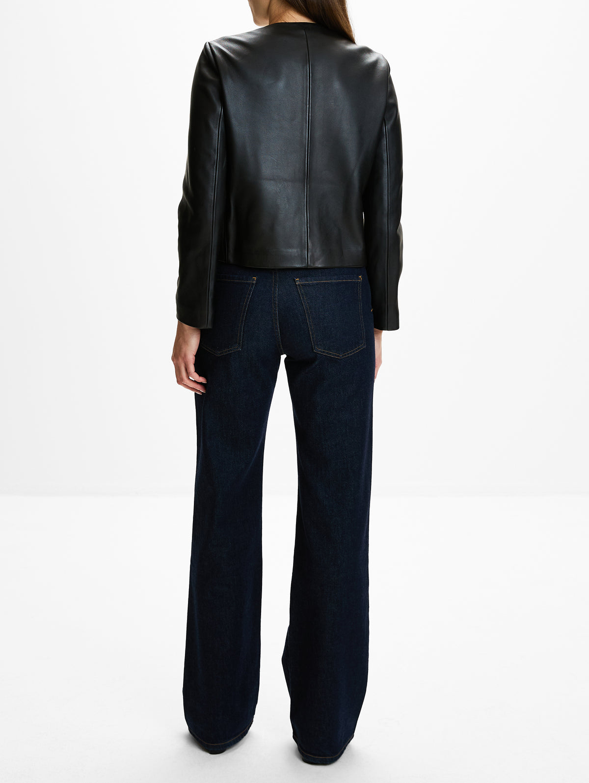 Ophelie Leather Jacket,NILI LOTAN,BLACK,Image 3