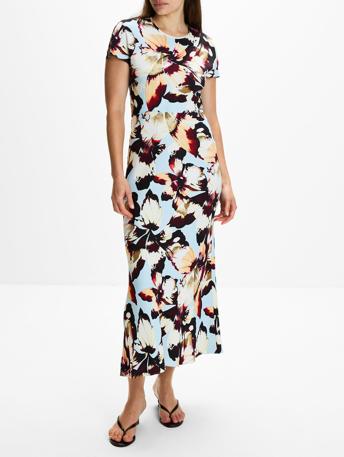 Bias Day Dress,MONIQUE LHUILLIER,AMBER LILY,Image 2