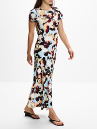 Bias Day Dress,MONIQUE LHUILLIER,AMBER LILY,Image 3