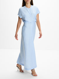 Slouch Waist Dress,TOTÉME,SKY,Image 3
