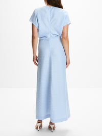 Slouch Waist Dress,TOTÉME,SKY,Image 4