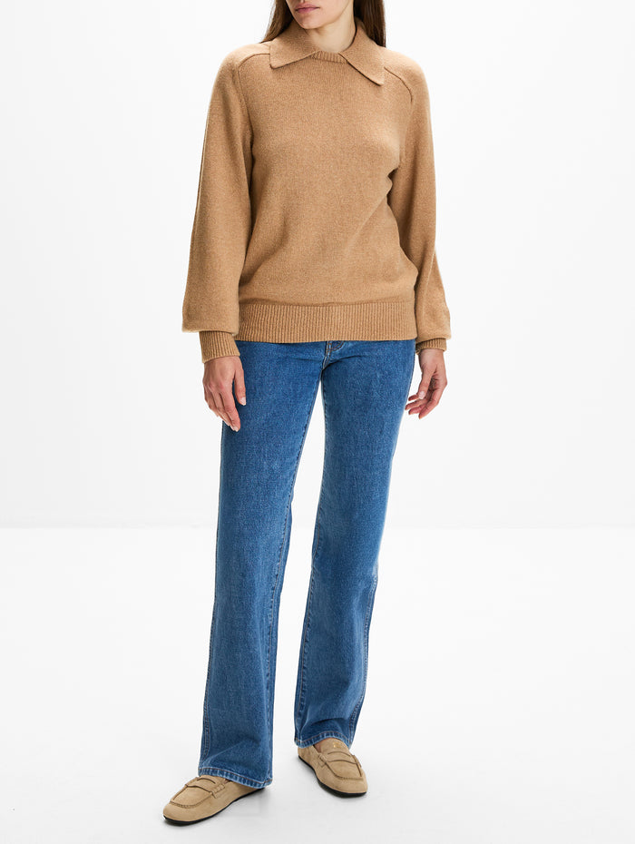 Jackson Sweater,KHAITE,CAMEL,Image 1