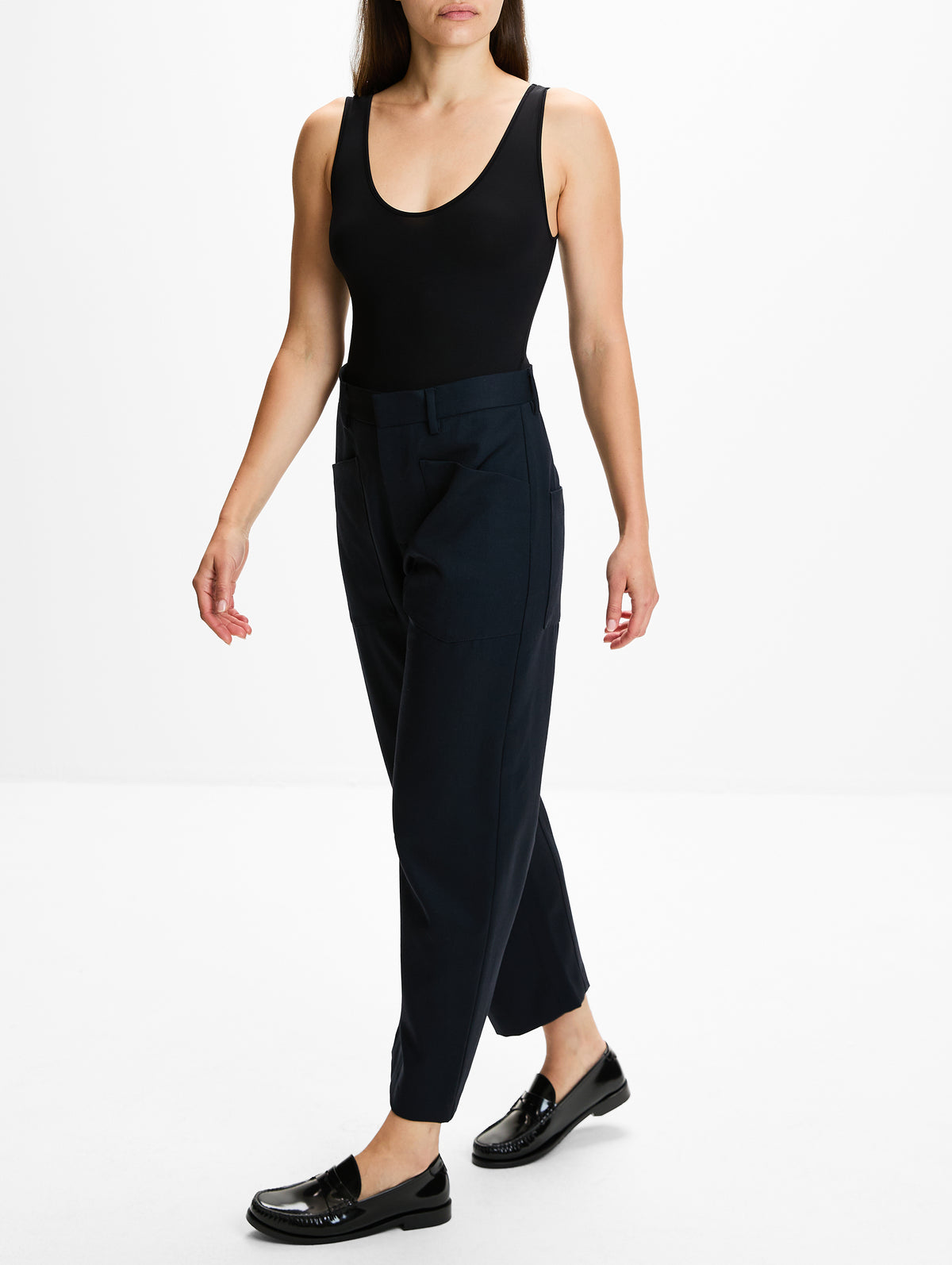 Shon Wool Pant,NILI LOTAN,MIDNIGHT,Image 3