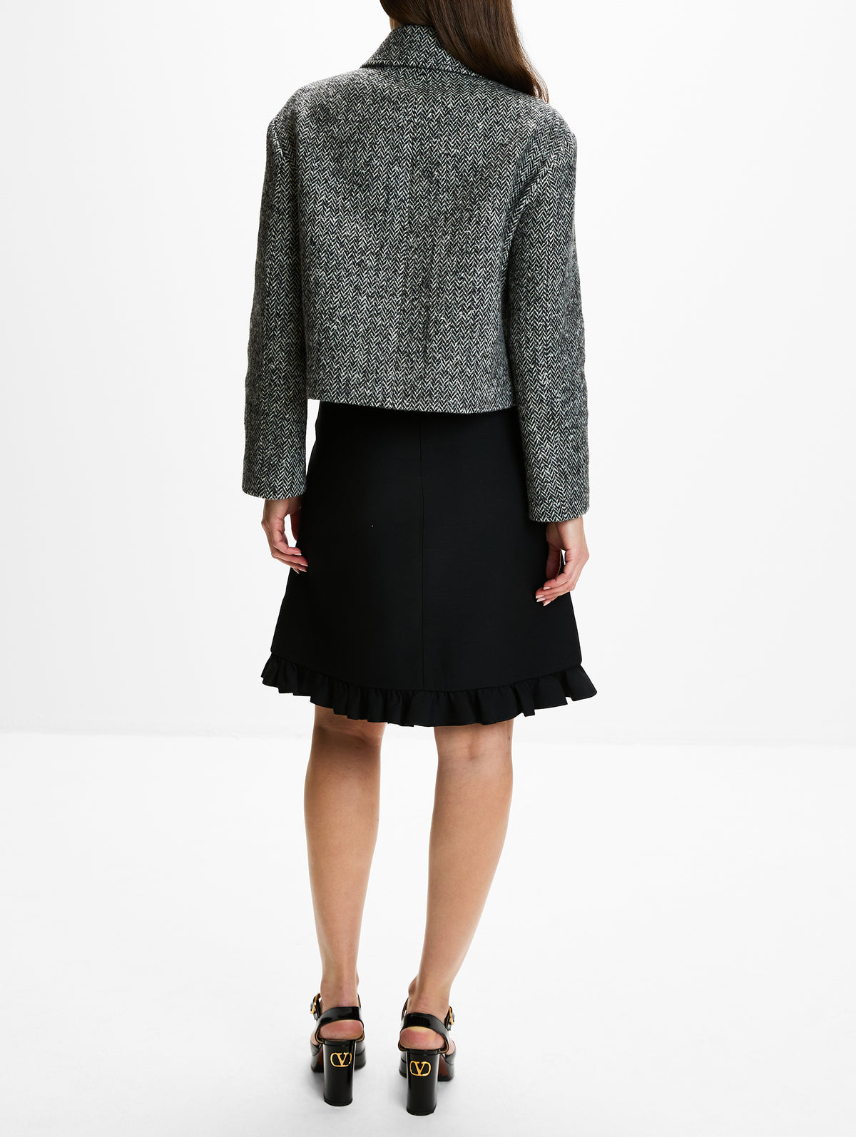 Chevron Jacket,VALENTINO GARAVANI,AVORIO NERO,Image 3