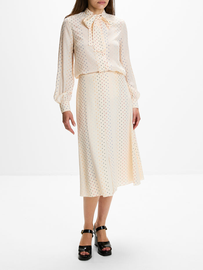 Star Stripe Blouse,VALENTINO GARAVANI,VANILLA/MULTI,Image 1