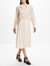 Star Stripe Skirt,VALENTINO GARAVANI,VANILLA/MULTI,Image 3
