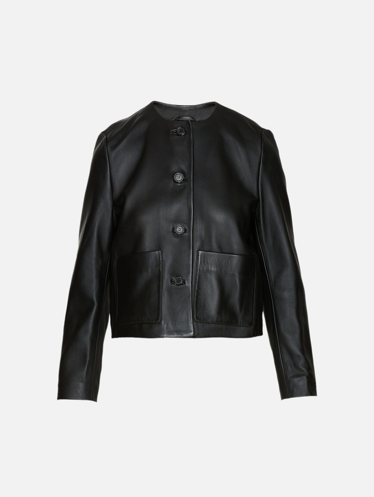 Ophelie Leather Jacket,NILI LOTAN,BLACK,Image 1