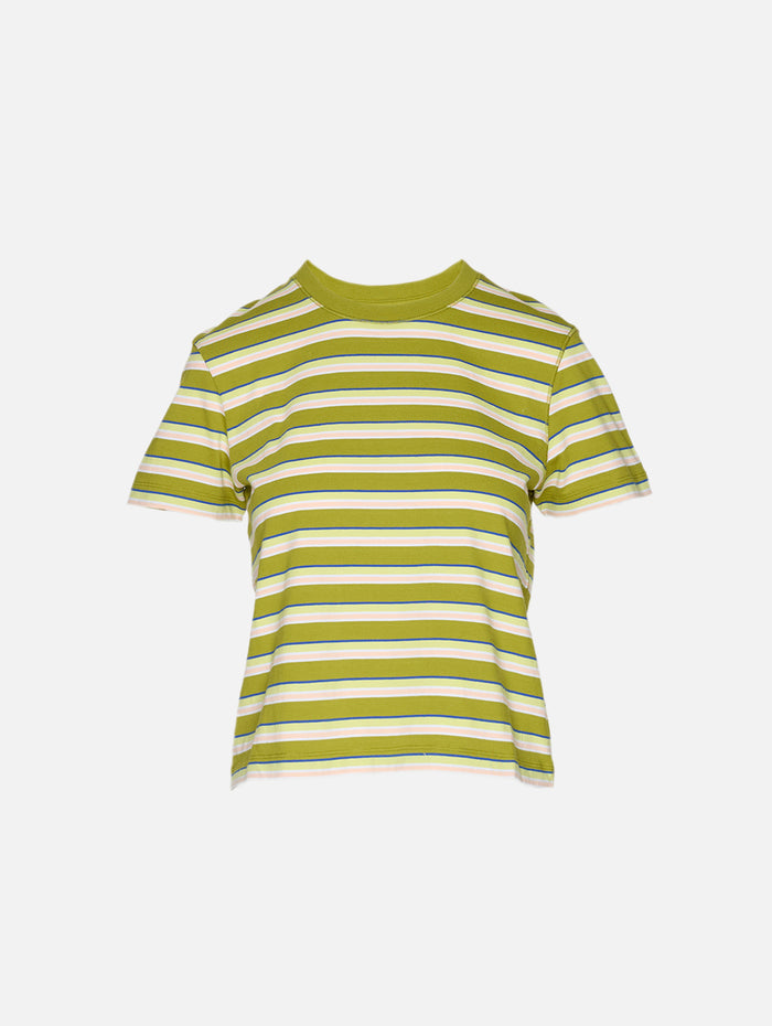 Stripe Mol Tee,LA LIGNE,PISTACHIO MULTI,Image 1