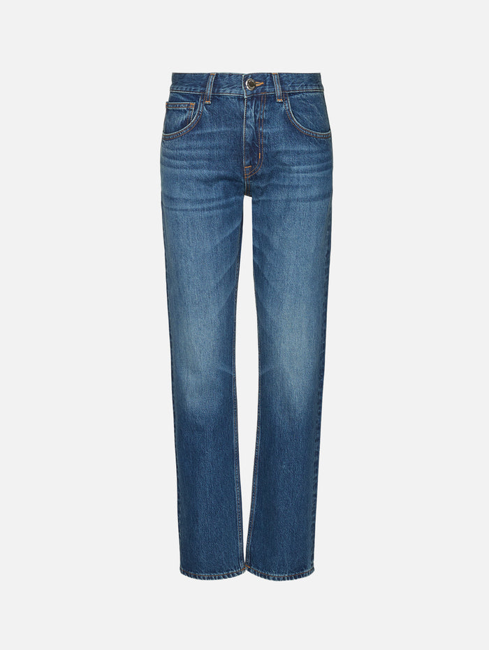 Beau Classic Jean,BRANDON MAXWELL,INDIGO,Image 1
