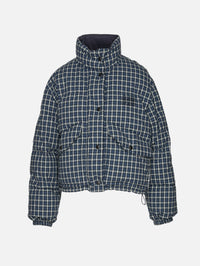 Reversible Flannel Jacket,MIU MIU,BLUE WHITE,Image 1