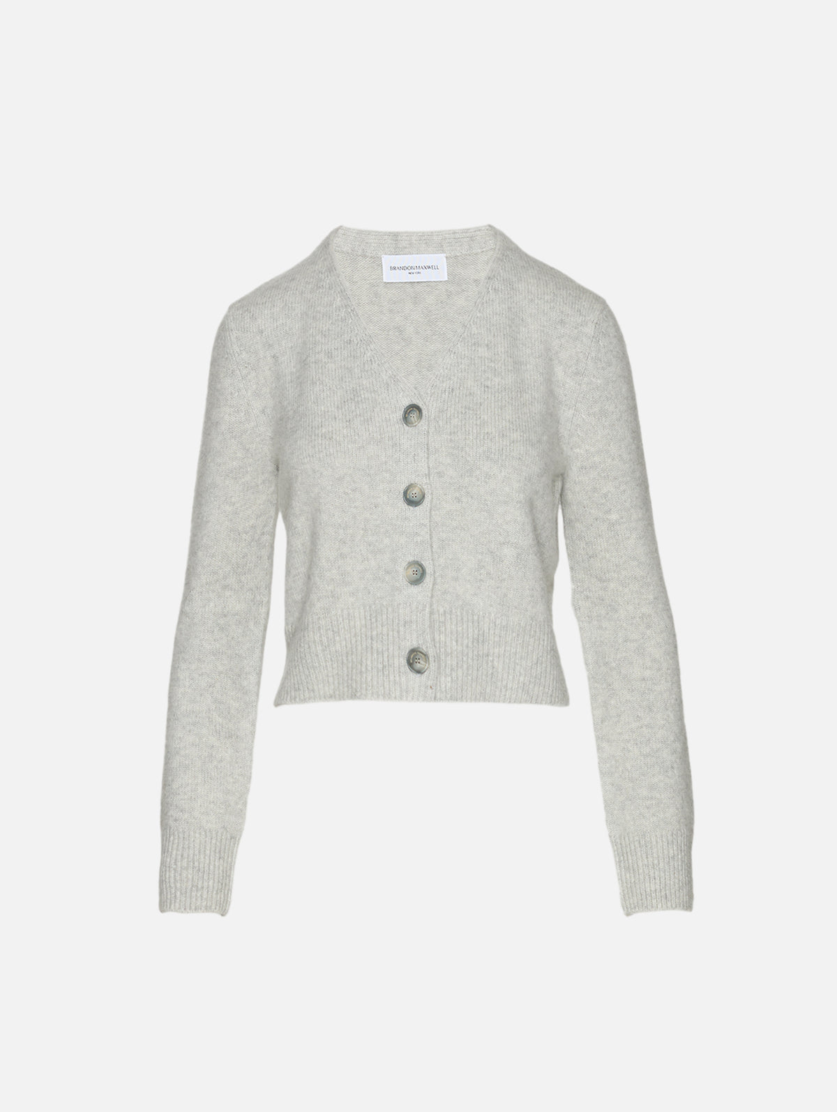 Sloane Cashmere Cardigan,BRANDON MAXWELL,CLOUD GREY,Image 1