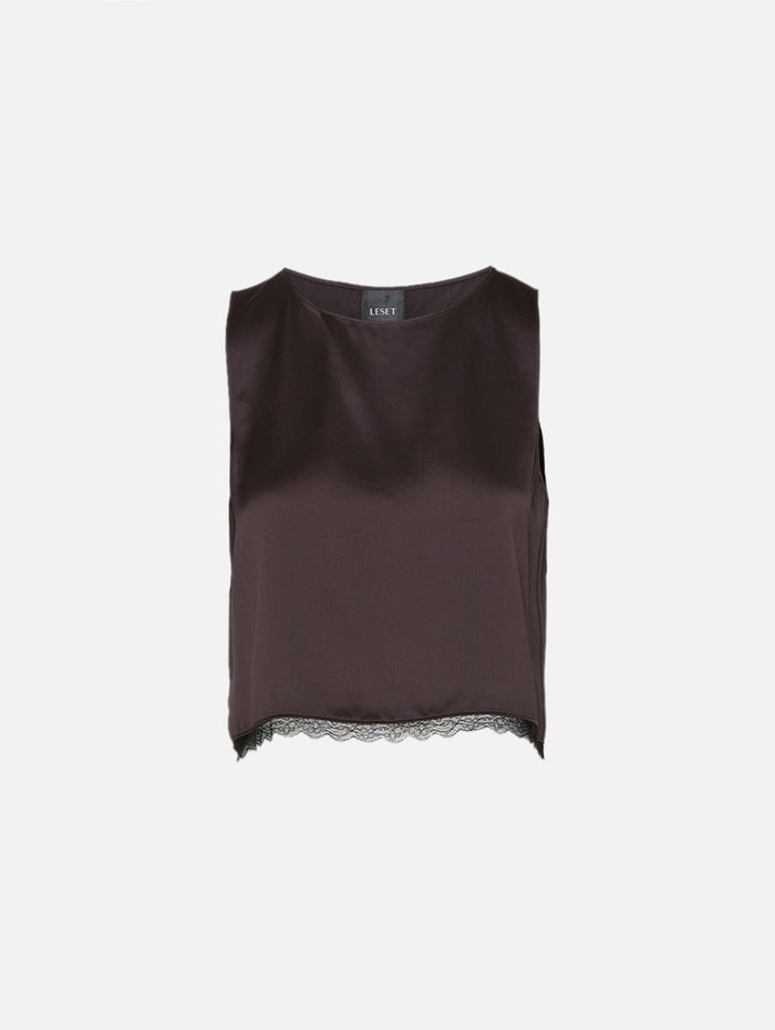 Barb Lace Blouse,LESET,CHOCOLATE,Image 1