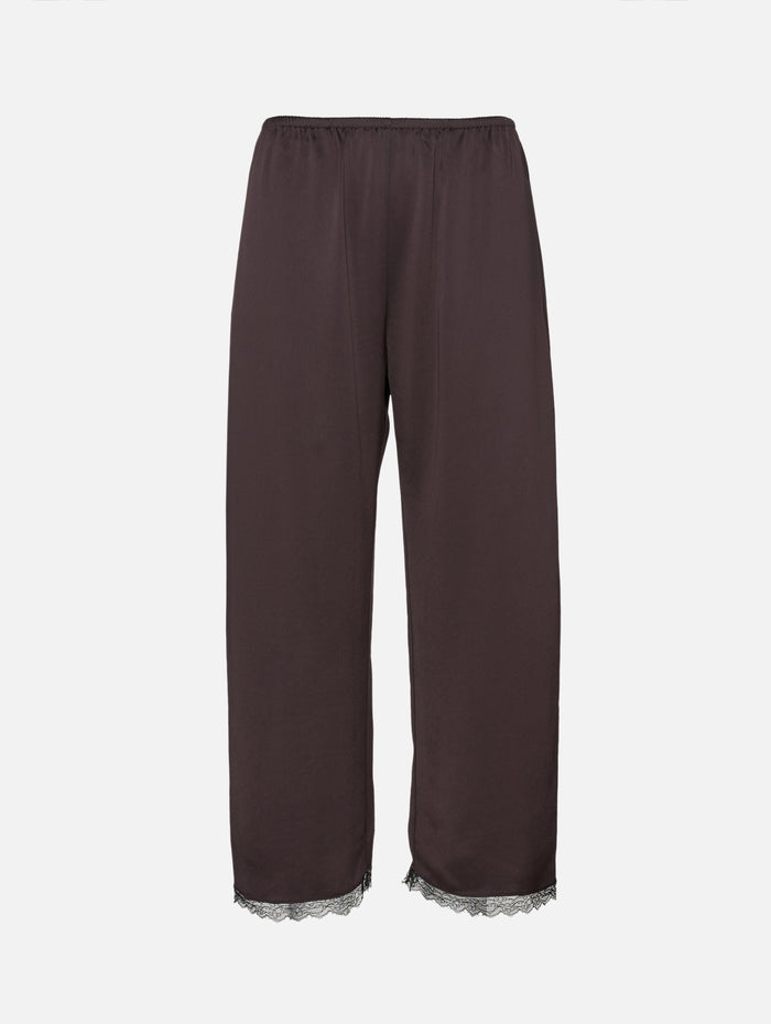 Barb Lace Crop Pant,LESET,CHOCOLATE,Image 1