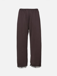 Barb Lace Crop Pant,LESET,CHOCOLATE,Image 1