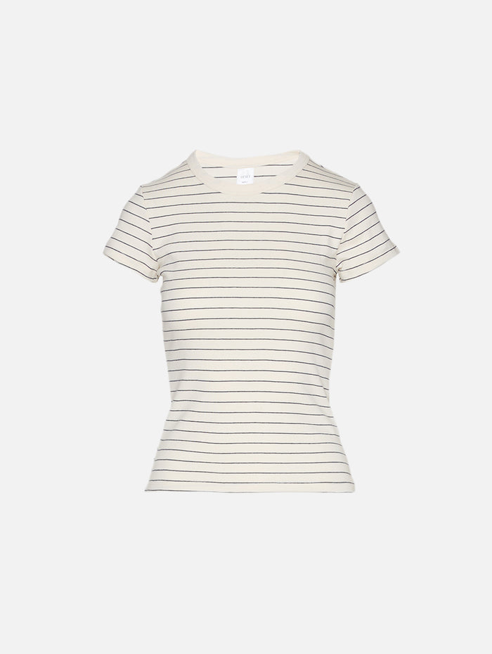 Nando Stripe Slim Fit Tee,LESET,NATURAL/MIDNIGHT STRIPE,Image 1