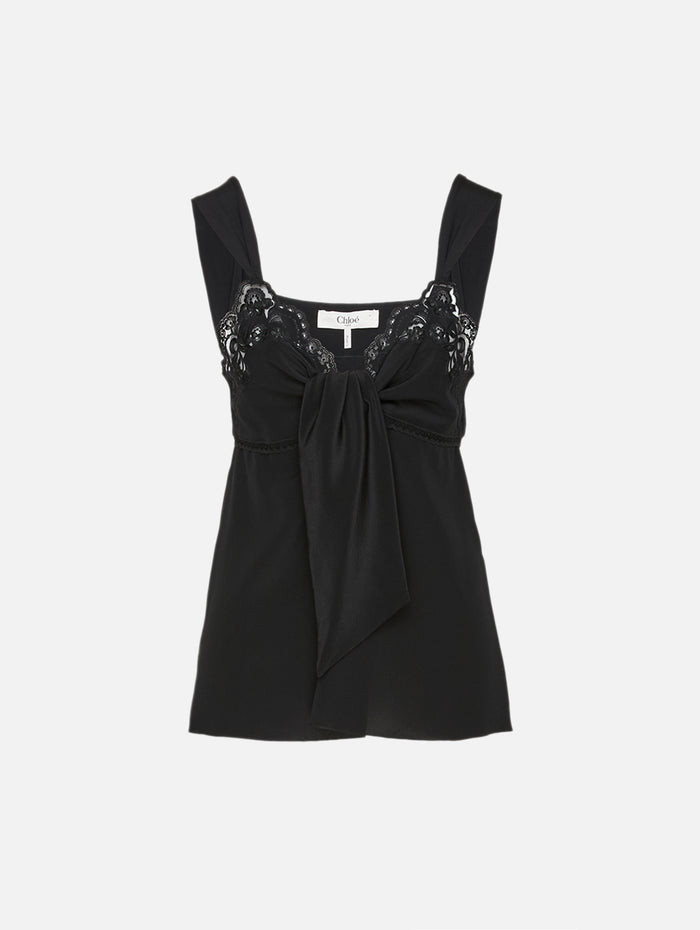 Lace Blouse,CHLOÉ,BLACK,Image 1