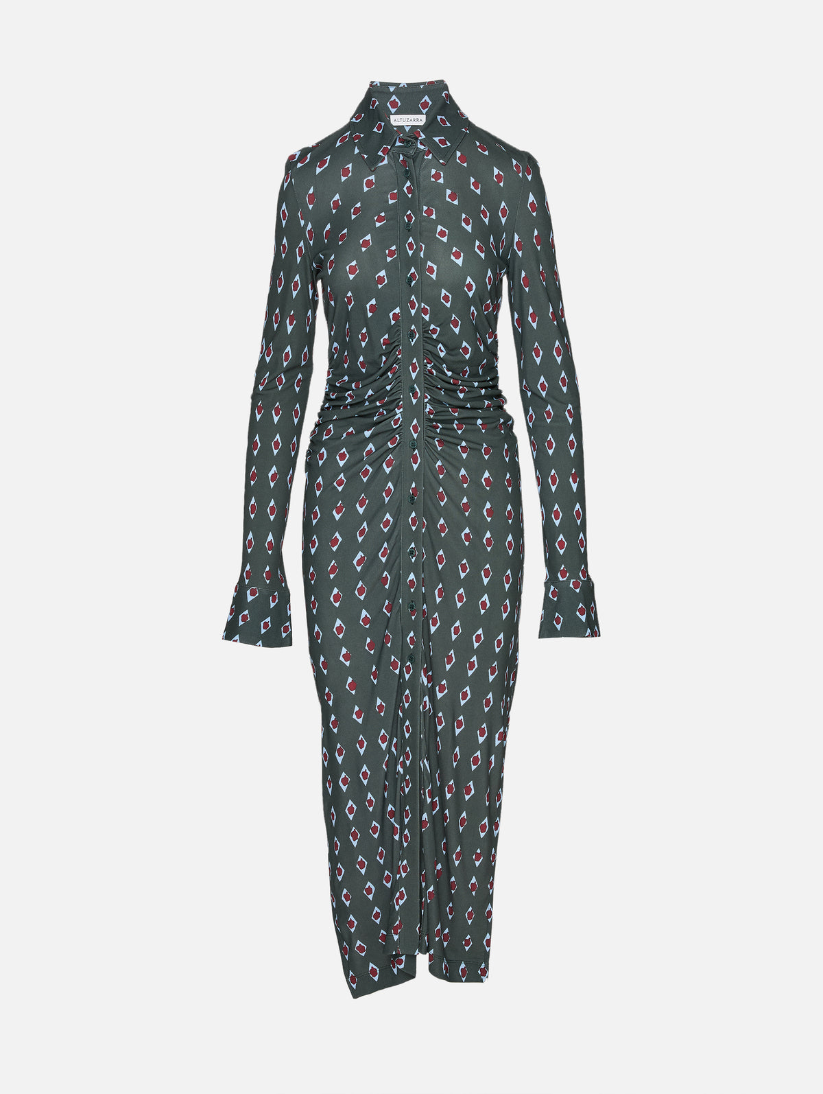 Claudia Dress,ALTUZARRA,HUNTER GREEN,Image 1