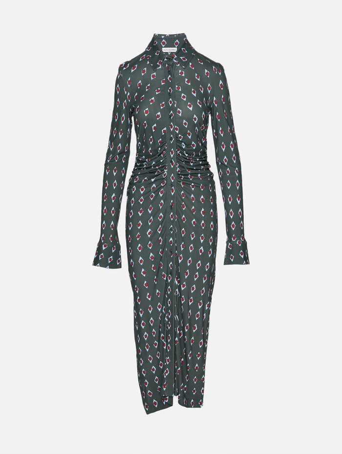Claudia Dress,ALTUZARRA,HUNTER GREEN,Image 1