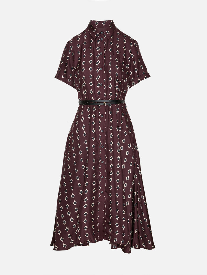 Kiera Dress,ALTUZARRA,DEEP CHERRY DIAMOND,Image 1