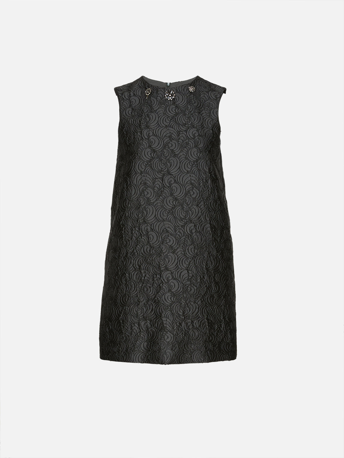 Short Sleeveless Dress,MAX MARA,DARK GREEN,Image 2
