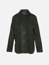 Leather Jacket,MAX MARA,GREEN,Image 2