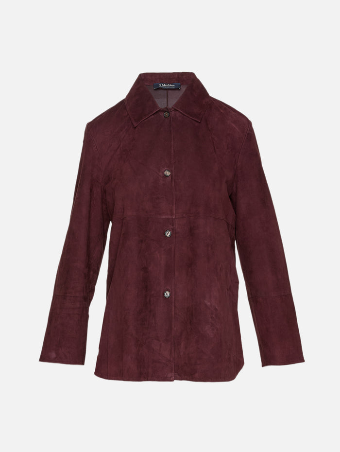 Leather Jacket,MAX MARA,RED,Image 1