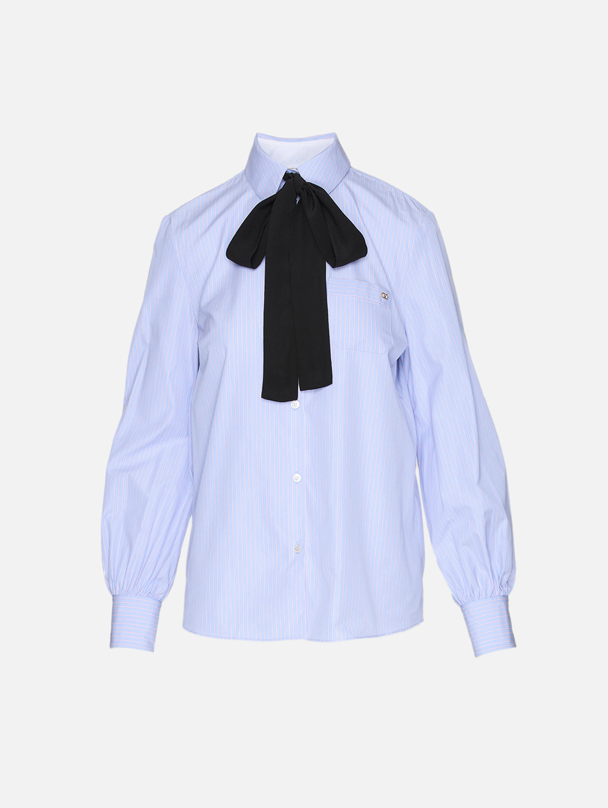 Tie Striped Shirt,VALENTINO GARAVANI,AZZURRO,Image 1