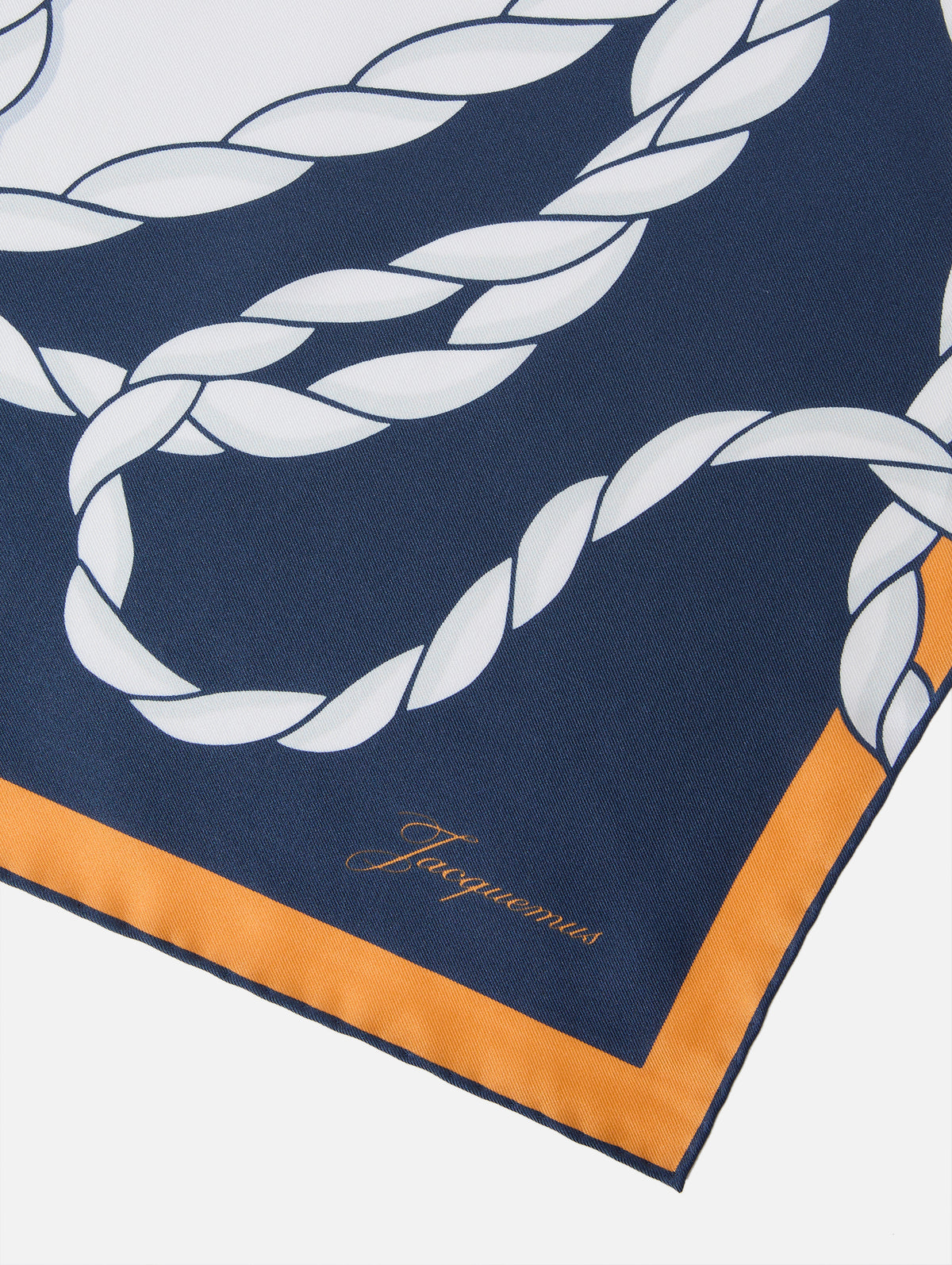 Foulard Hiippocampe Scarf,JACQUEMUS,PRINT SEAHORSES,Image 2