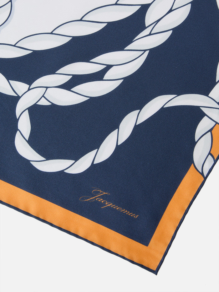 Foulard Hiippocampe Scarf,JACQUEMUS,PRINT SEAHORSES,Image 1