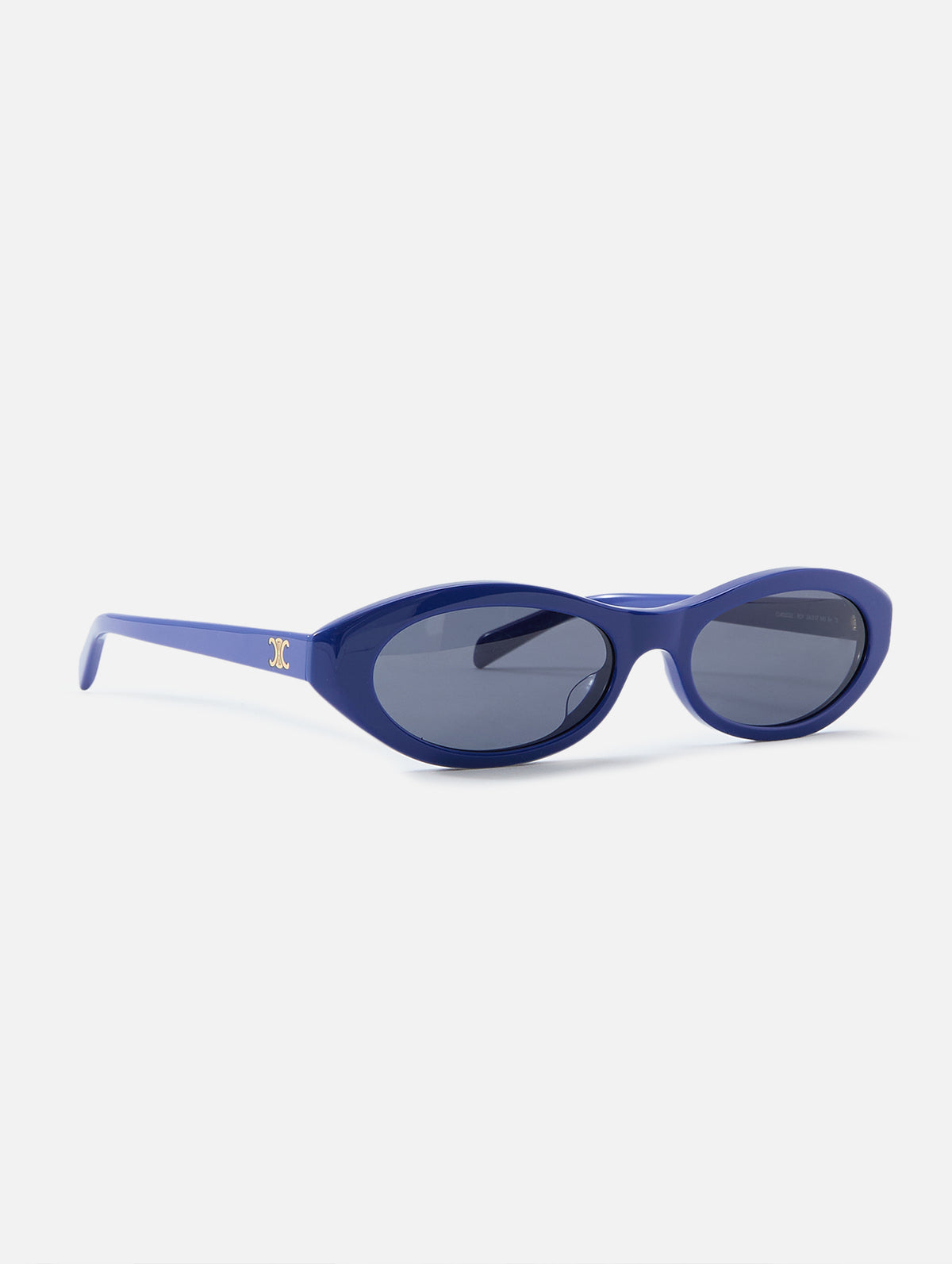 Triomphe Mini Sunglasses,CELINE EYEWEAR,SHINY BLUE/BLUE,Image 2