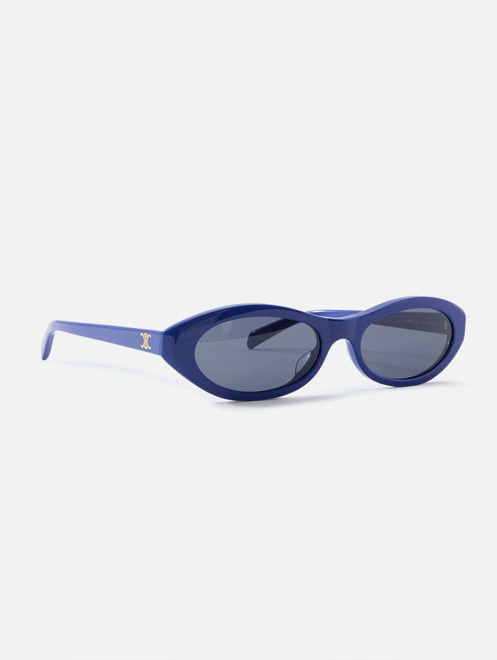 Triomphe Mini Sunglasses,CELINE EYEWEAR,SHINY BLUE/BLUE,Image 1