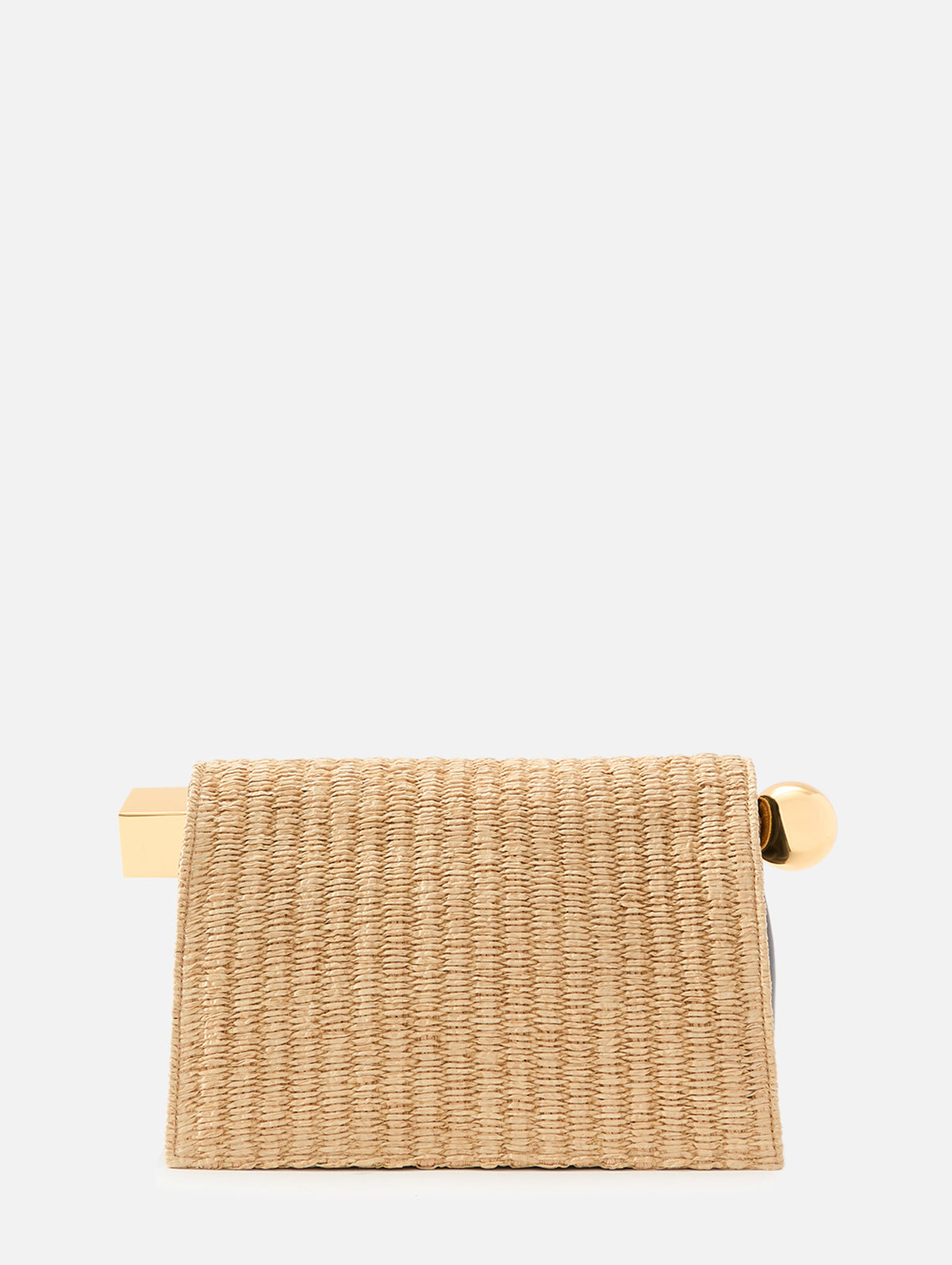 Pochette Rond Carre Clutch,JACQUEMUS,NATURAL BLACK,Image 2