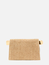 Pochette Rond Carre Clutch,JACQUEMUS,NATURAL BLACK,Image 2