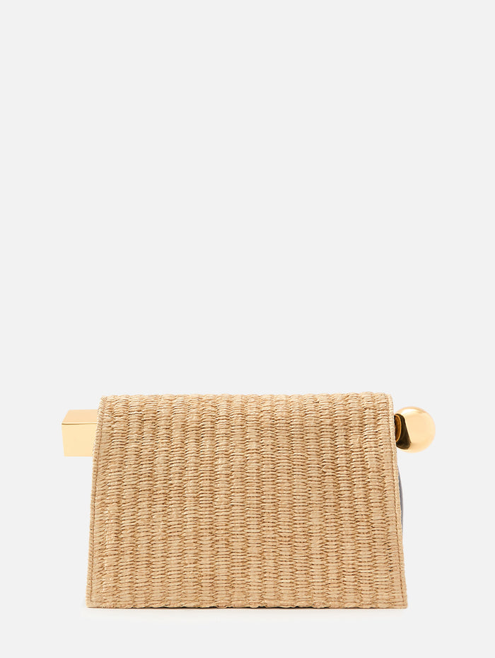 Pochette Rond Carre Clutch,JACQUEMUS,NATURAL BLACK,Image 1