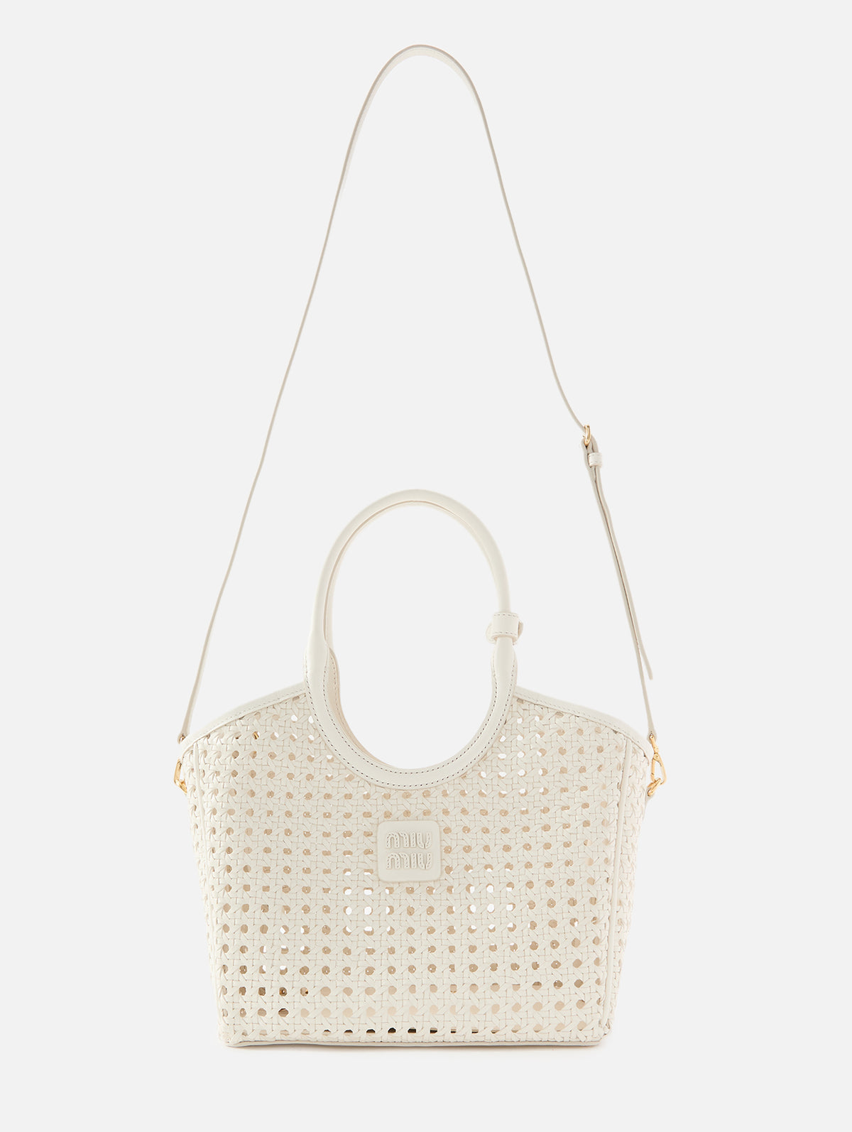Ivy Tote Bag,MIU MIU,BIANCO,Image 3