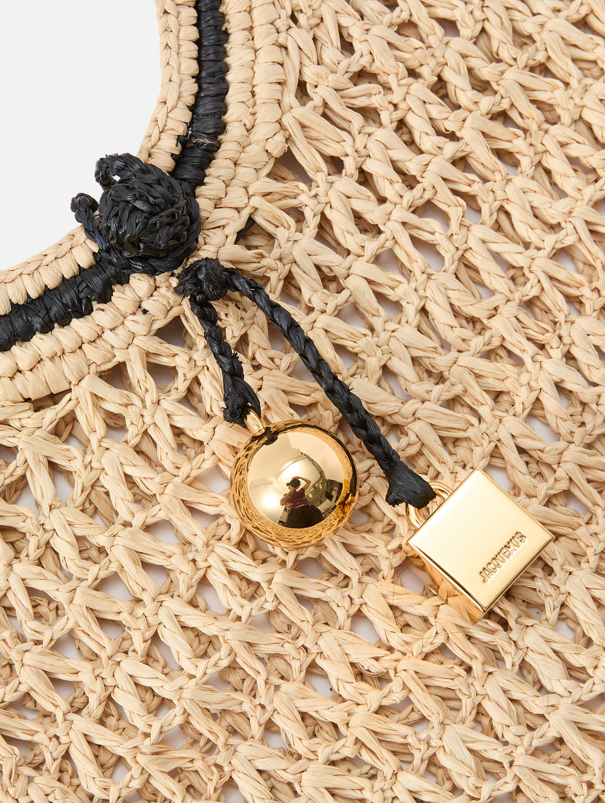 Petit Rond Spiaggia Bag,JACQUEMUS,NATURAL BLACK,Image 3