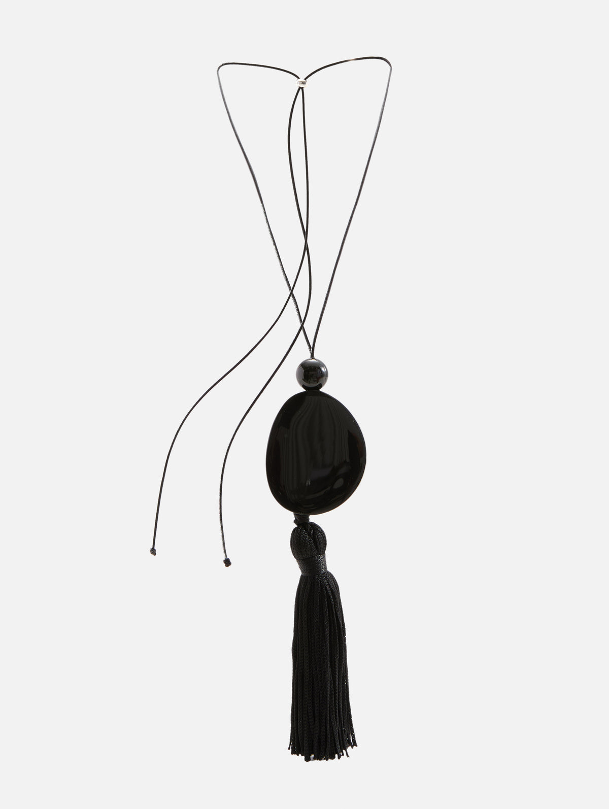 Tessel Cord 01 Necklace,DEUX AMIS,BLACK ONYX,Image 2
