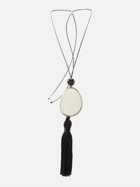 Tessel Cord 01 Necklace,DEUX AMIS,WHITE BRASS,Image 2