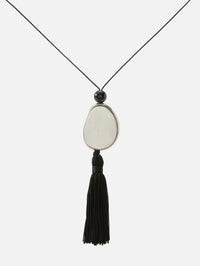 Tessel Cord 01 Necklace,DEUX AMIS,WHITE BRASS,Image 1