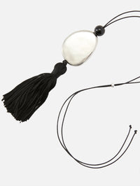 Tessel Cord 01 Necklace,DEUX AMIS,WHITE BRASS,Image 3