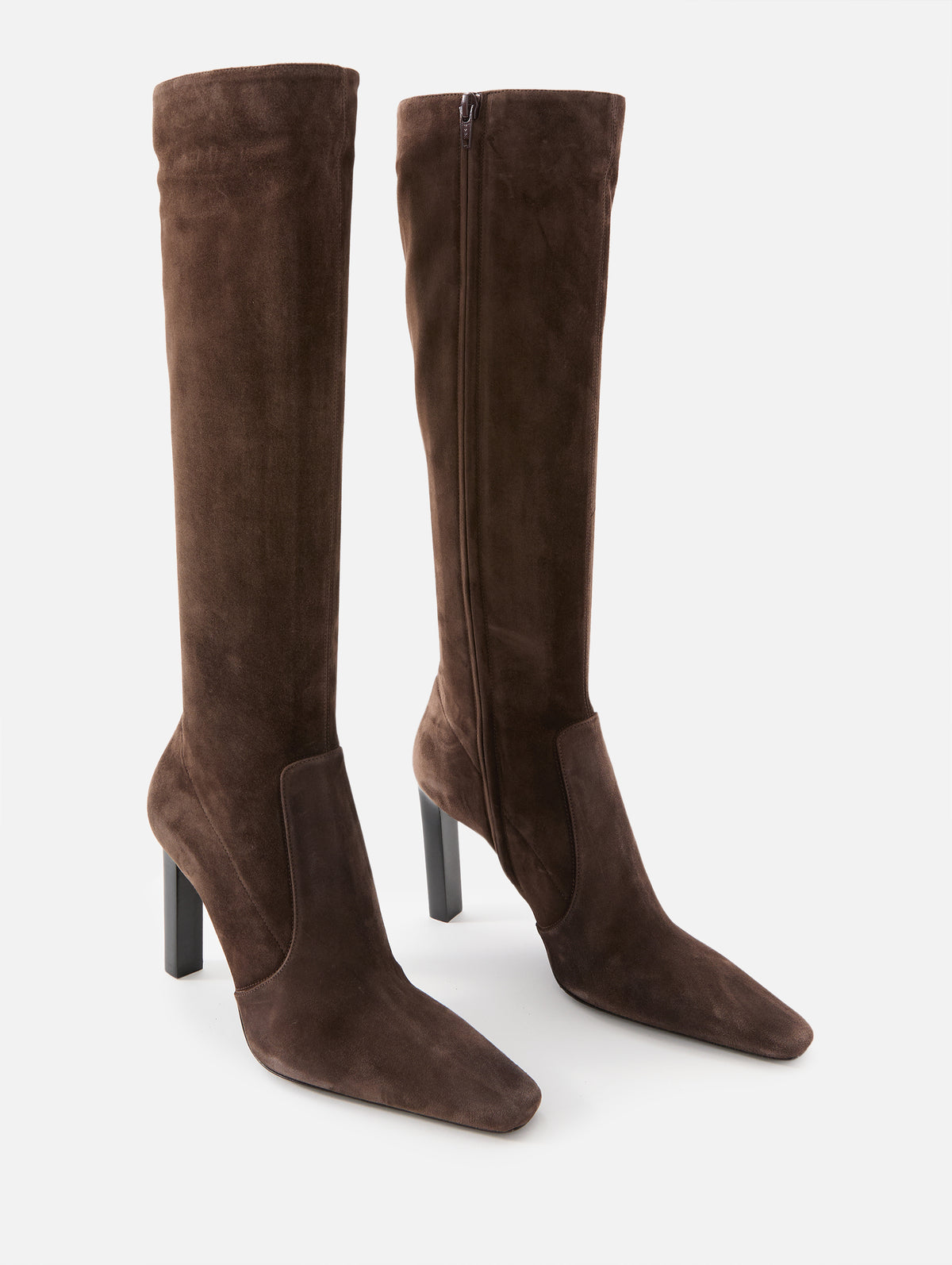 Francoise Boot 95mm,SAINT LAURENT,BEAR BROWN,Image 2