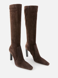 Francoise Boot 95mm,SAINT LAURENT,BEAR BROWN,Image 2