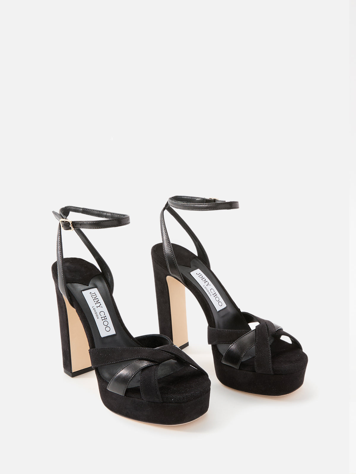 Kove Platform Sandal,JIMMY CHOO,BLACK,Image 2